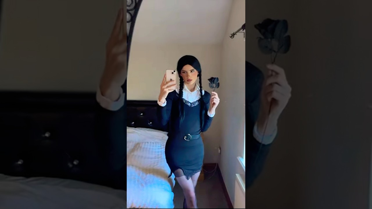 Boy to Girl😈#model#mtf#m2f#crossdress#xdress#femboy#dragqueen#wednesday#makeup#viralshort#gay#fyp