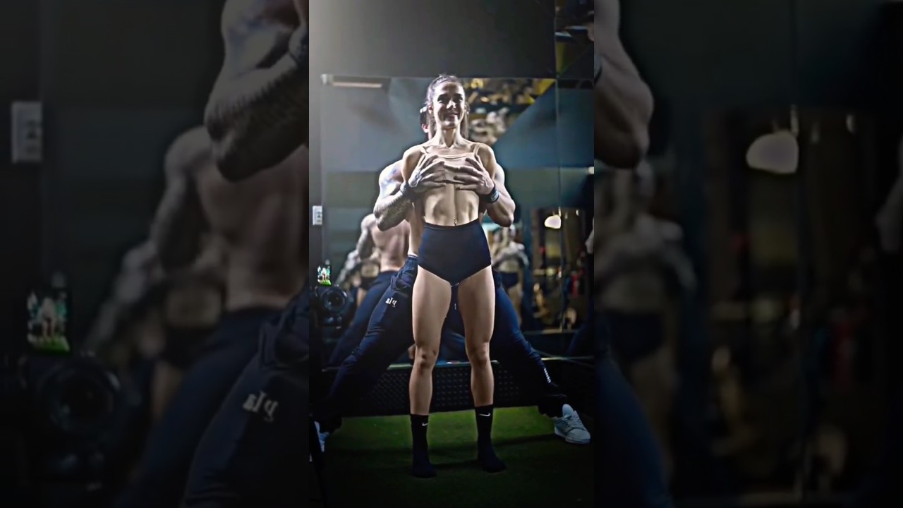 Boy vs female intense hot scene during workout 🔥 #gym #workout #shorts