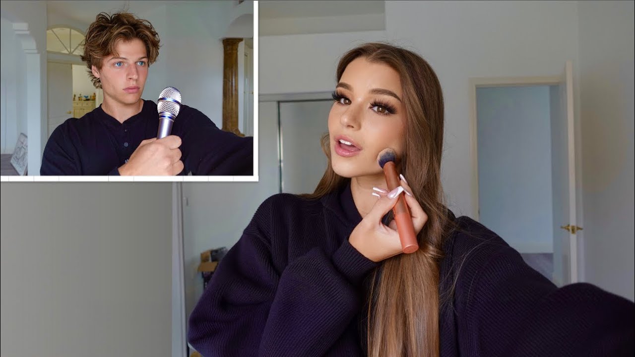 BOYFRIEND DOES MY VOICEOVER (Makeup Tutorial pt. 2)