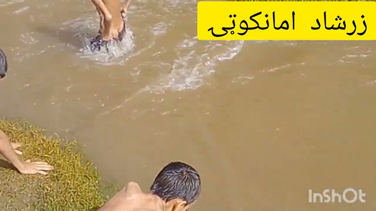 Boys are swimming