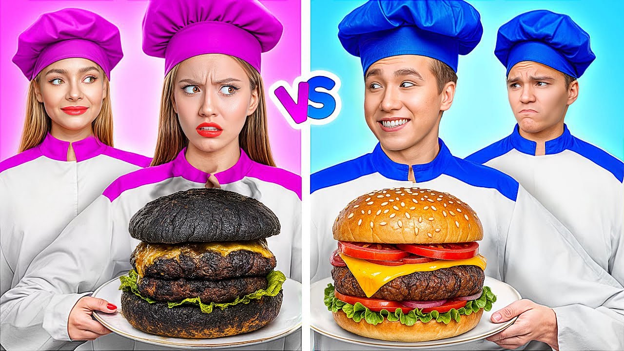 Boys VS Girls Cooking Challenge | Giga Rich vs Poor by Multi DO Challenge