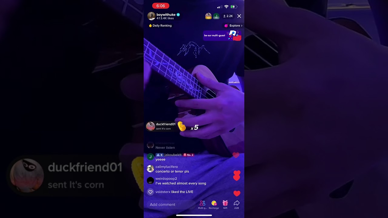 BoyWithUke TikTok Live 3/13/23