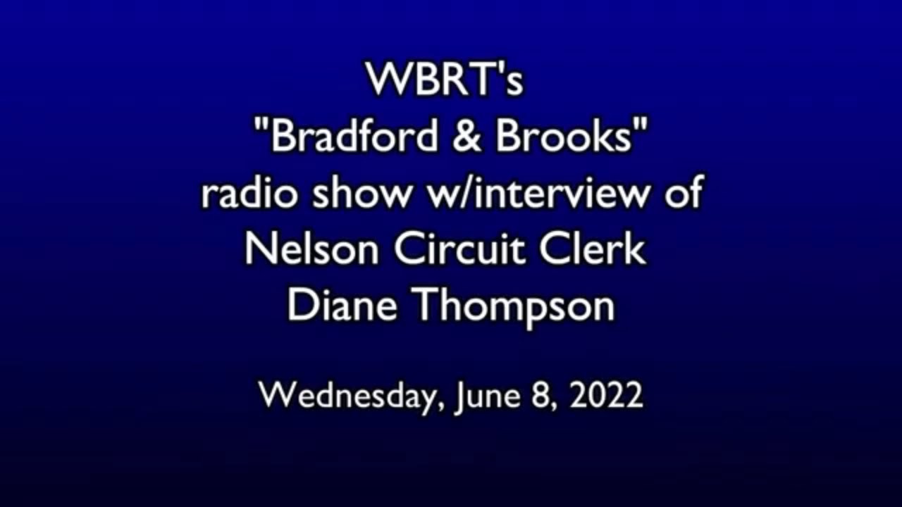 Bradford & Brooks interview with Diane Thompson