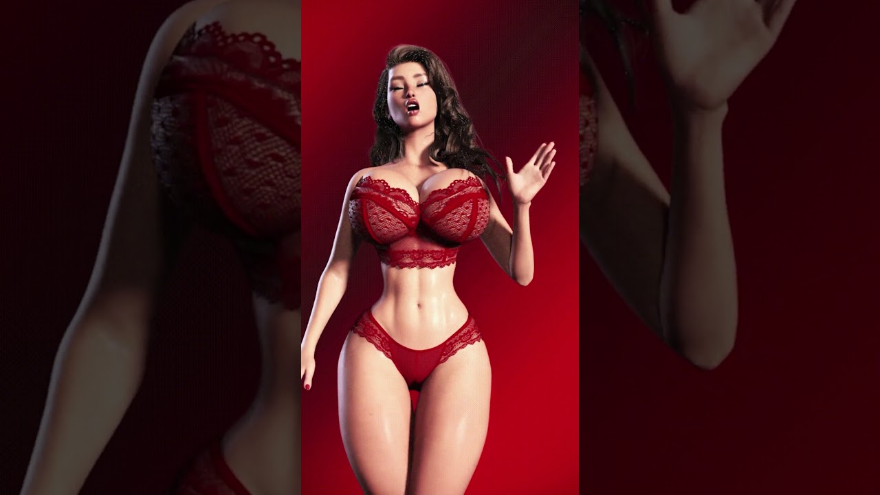 BREAST EXPANSION DEMON GIRL WITH RED BABYDOLL #breastexpansion  #breastexpansion2023