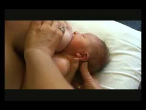 Breastfeeding - Baby 28 Hours Old Assisted Latching