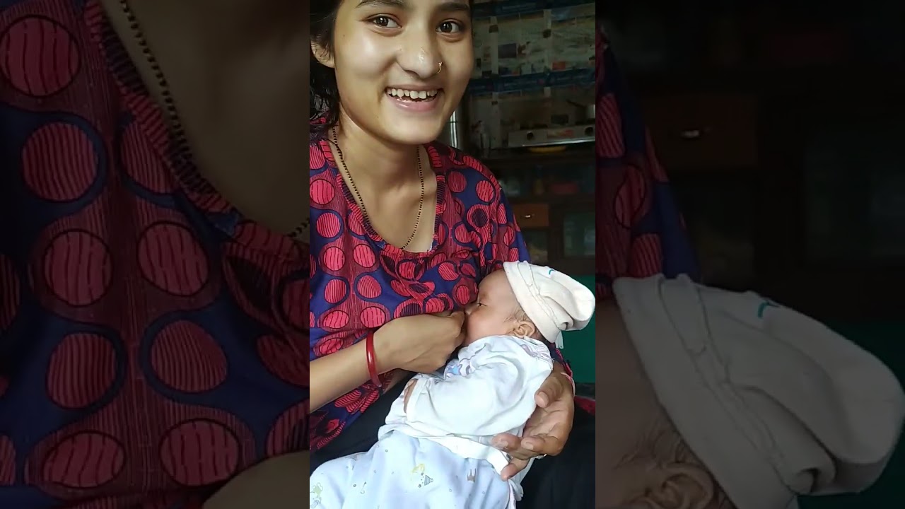 Breastfeeding Indian Village Mother New Vlog 2023 | Mom Baby breast feeding | #breastfeeding #mom