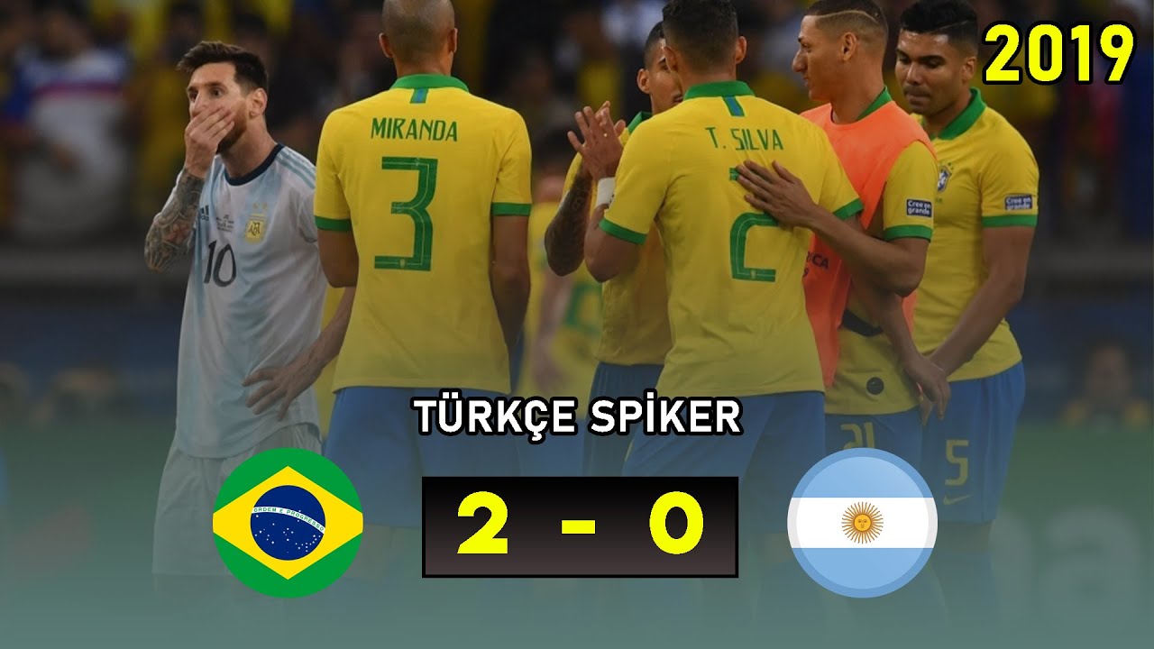 Brezilya 2 - 0 Arjantin | 2019 Copa America Yarı Final (Türkçe Spiker)