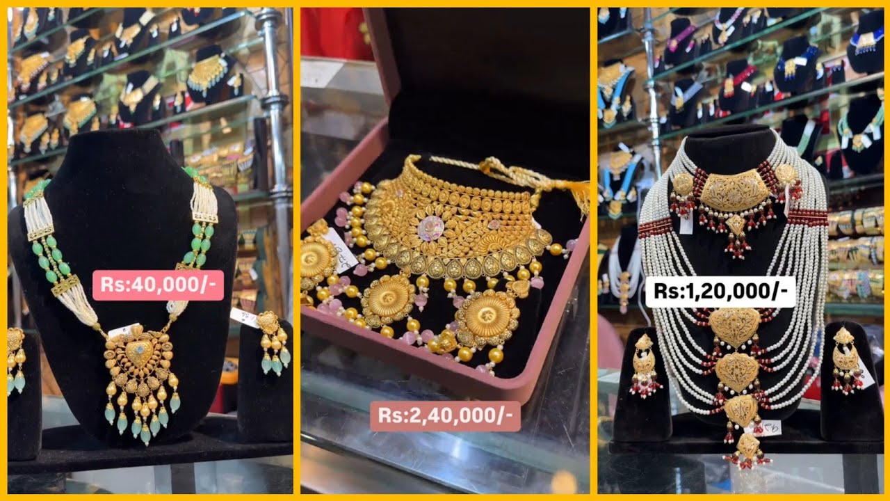 Bridal Gold Necklace Set with Price 🍁|| Gold Rani Haar Designs || Long Necklace gold