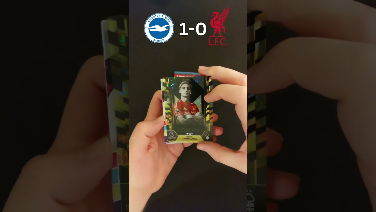 BRIGHTON vs LIVERPOOL using ADRENALYN XL PLUS packs! #shorts