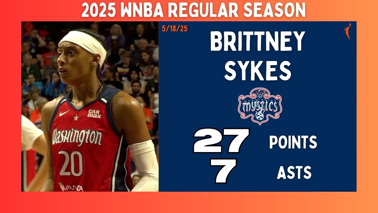 Brittney Sykes 27 pts, 7 asts vs Connecticut Sun | May 18, 2025 | WNBA 2025