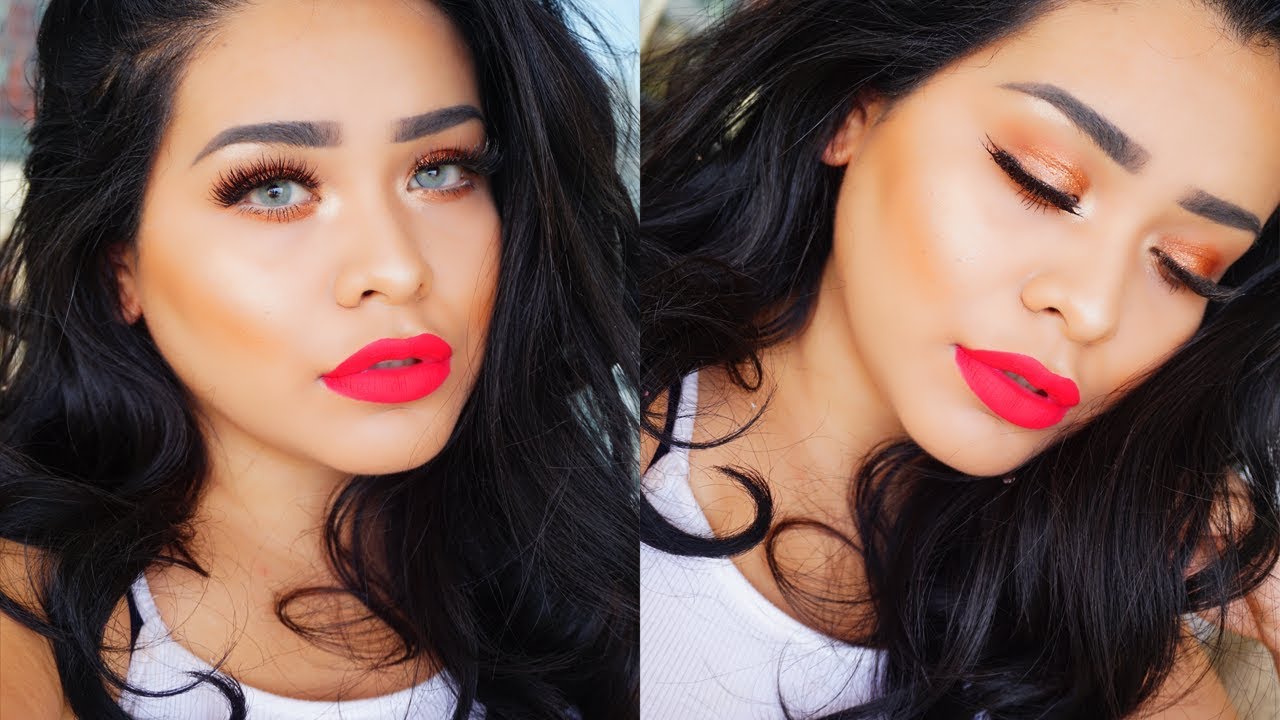 Bronze Skin ✨ + Hot Pink Lips 💄 | Talk Through Makeup Tutorial | SweetestLaury