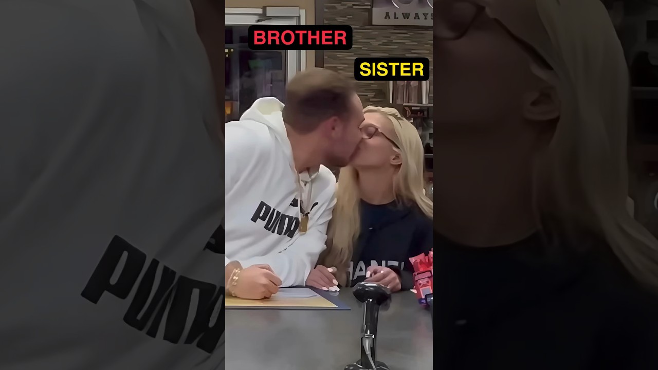 Brother & Sister KISSING inside my Store! #shorts #gasstation