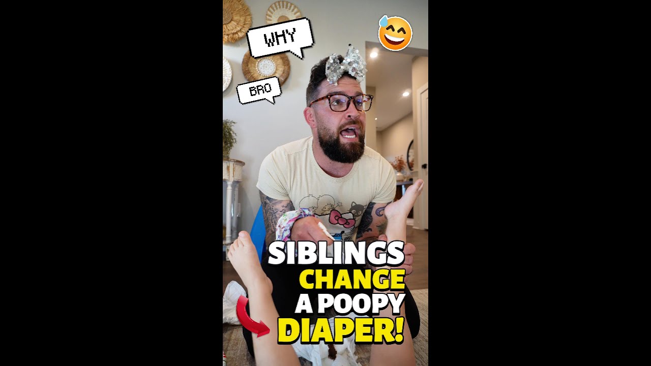 Brother TROLLS Sister During Diaper Change! (VIRAL)