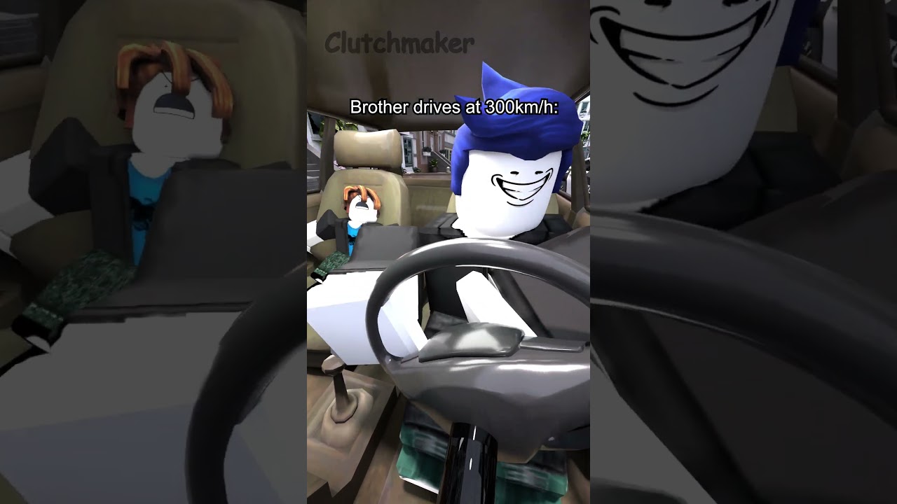 Brother vs Sister Driving be like: PT 2 #shorts #short #roblox #funny #robloxmemes