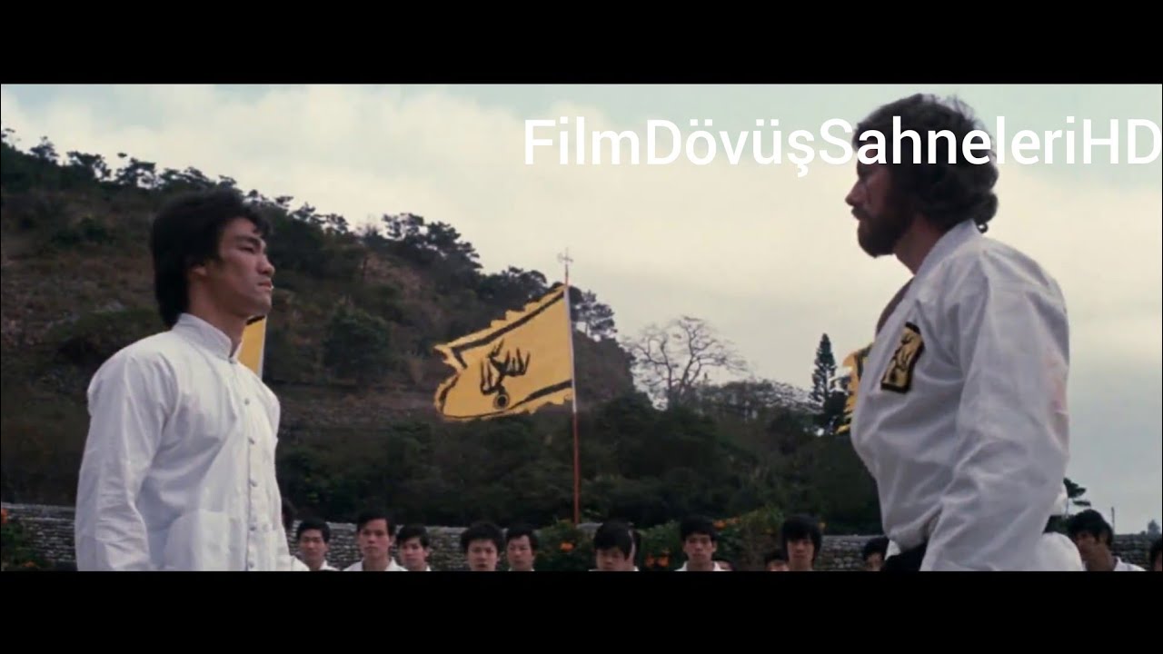 Bruce Lee VS Robert Wall Ejder Kalesi Dövüş Sahnesi HD
