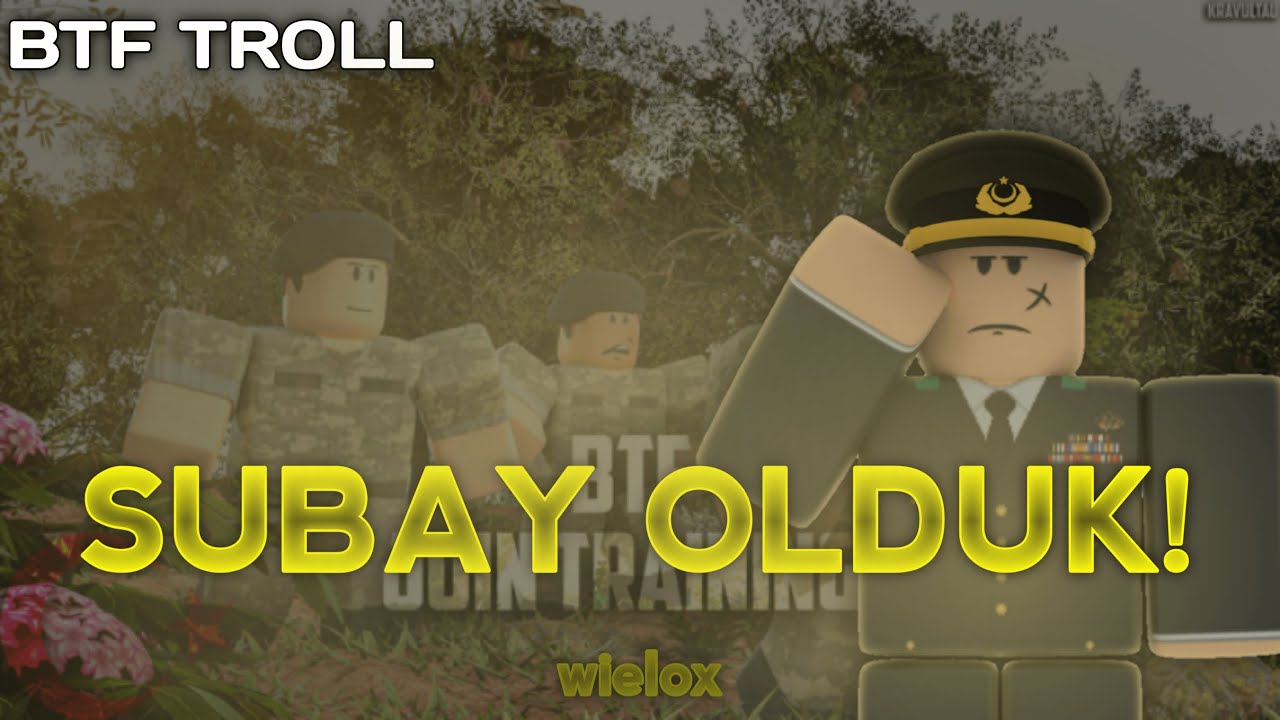 BTF ROBLOX TÜRK ASKER OYUNU BÜYÜK TROLL+ABUSE 2 ADET HC HESAPTAN
