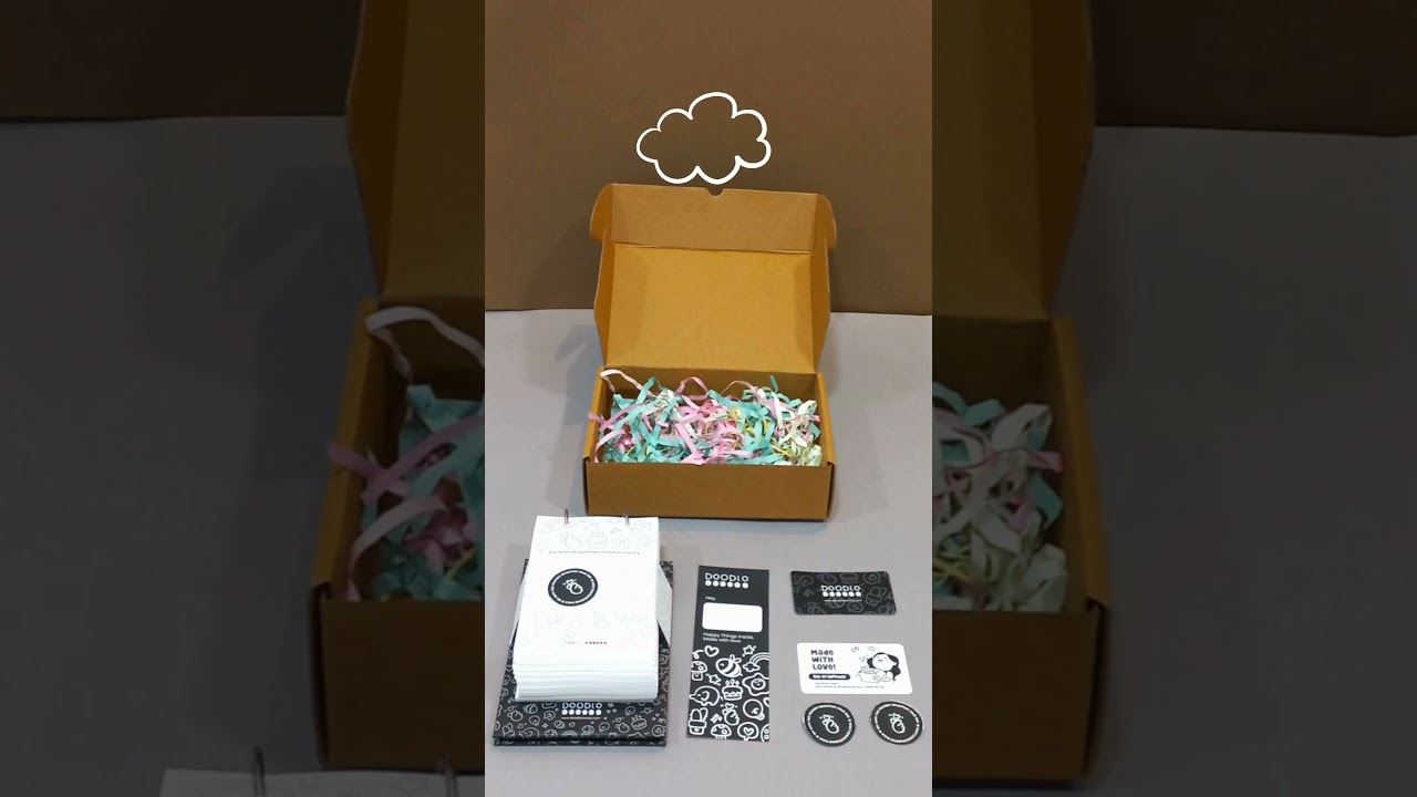 BTS of our package- 365 Days of Happy Doodles #calendar2025. Shop now & flip joy #365dayscalendar