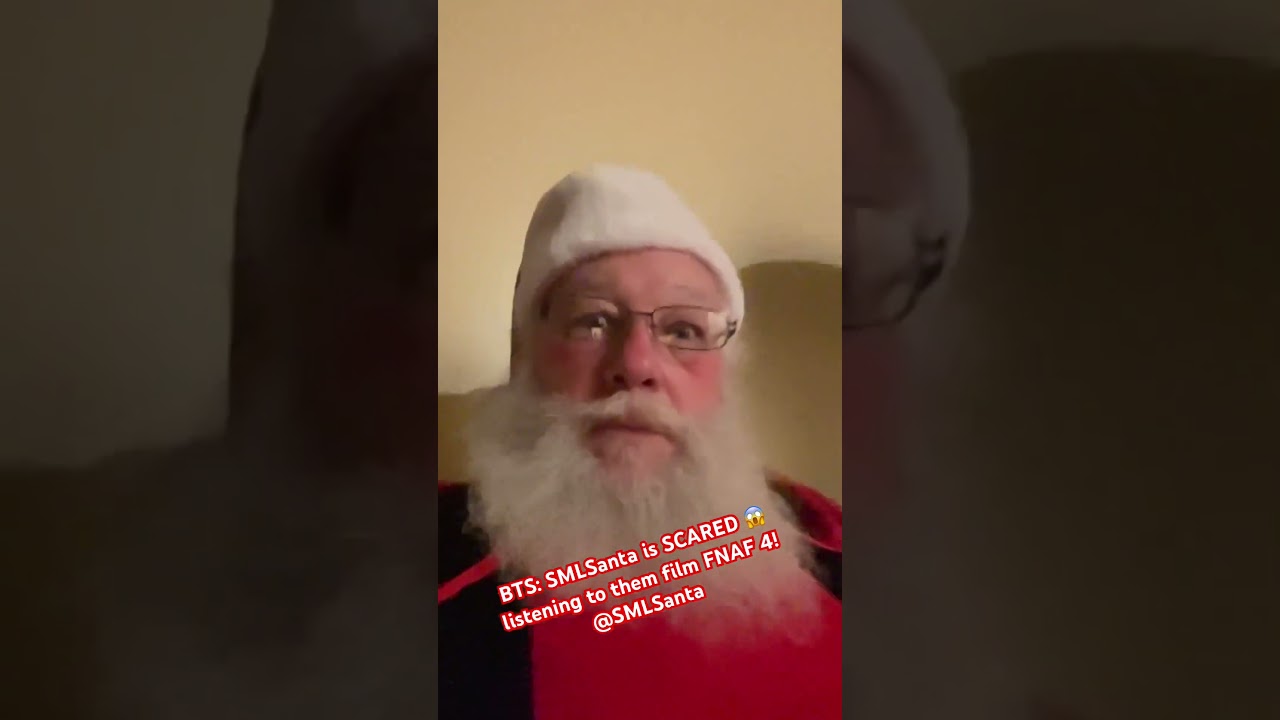BTS: SMLSanta is SCARED 😱 listening to them film FNAF 4! @SMLSanta #SMLSANTA #sml #santa