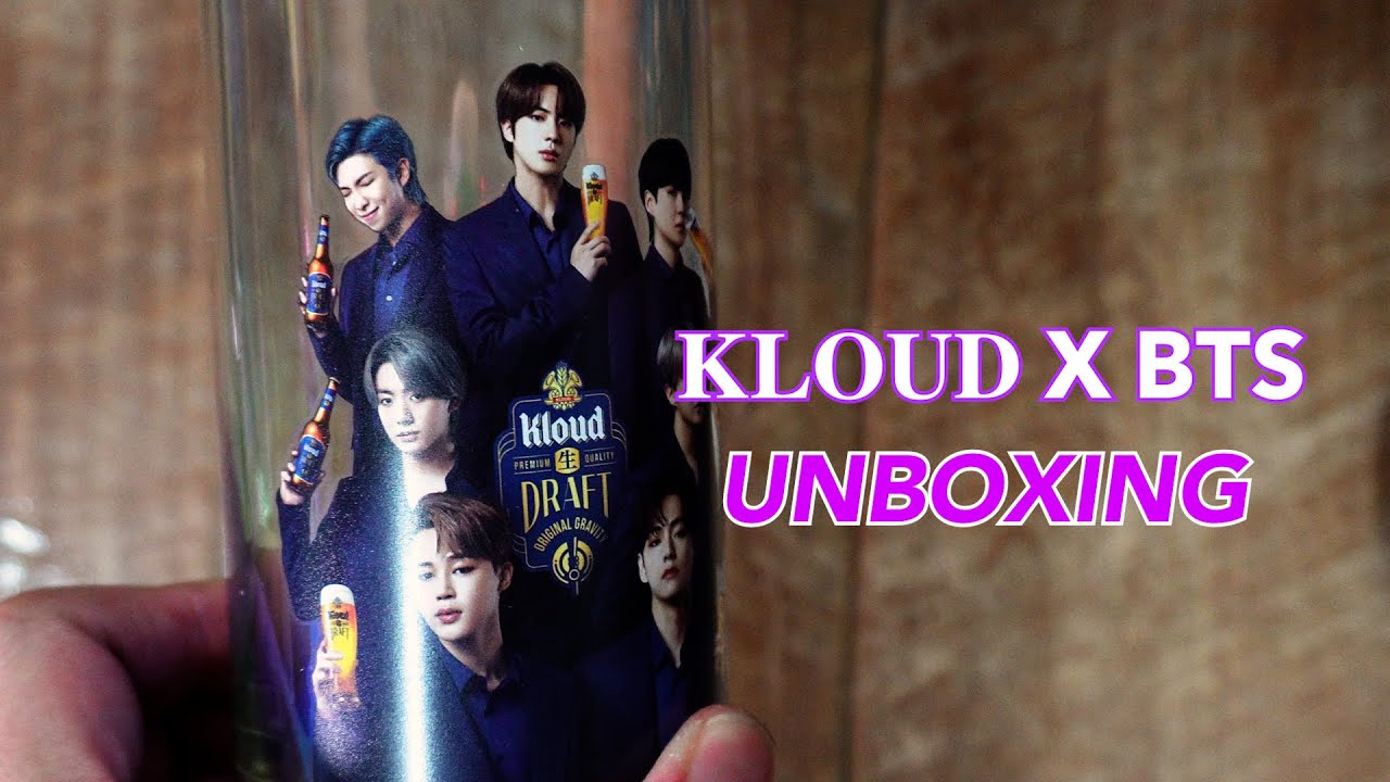 BTS x kloud beer glass review #btskloud #btsbeer