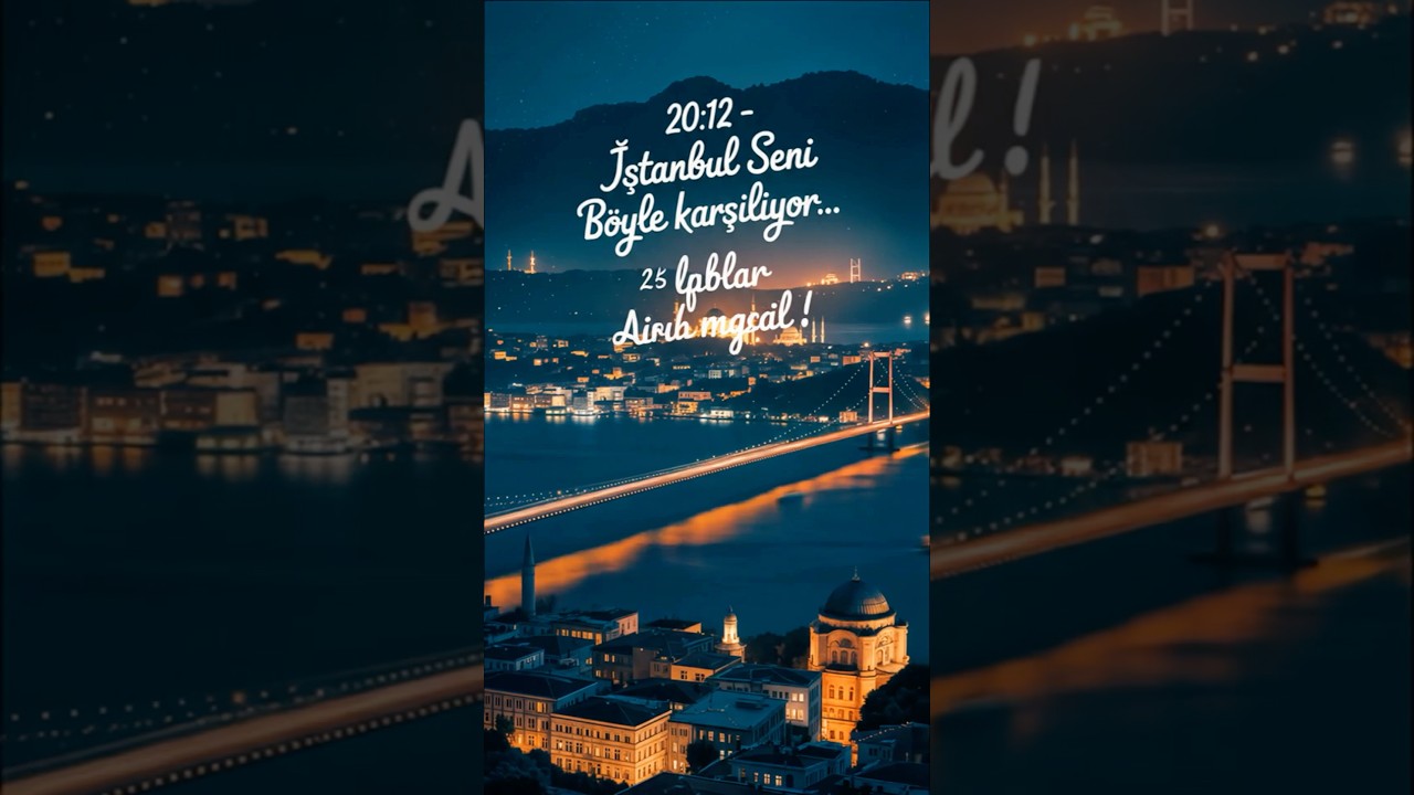 Bu gece İstanbul'da yürüyüş yaparken saat 20:12'de içimde bir huzur doğdu.