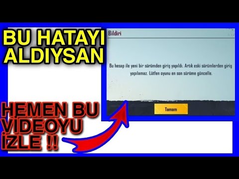 BU HESAP İLE YENİ BİR SÜRÜMDEN GİRİŞ YAPILDI HATASI PUBG MOBİLE