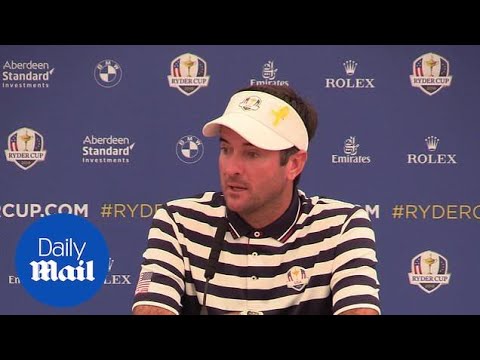 Bubba Watson talks to press ahead of Ryder Cup 2018