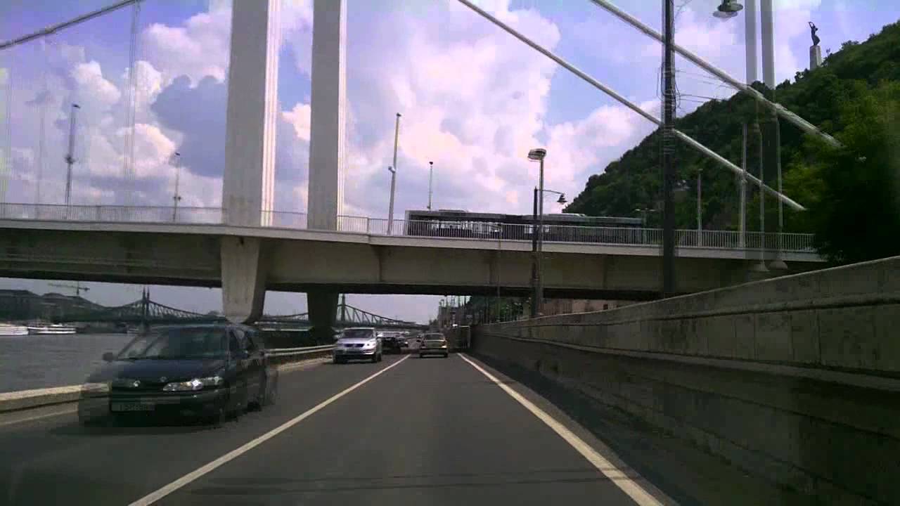 Budapest dashcam: Buda embankment road southbound