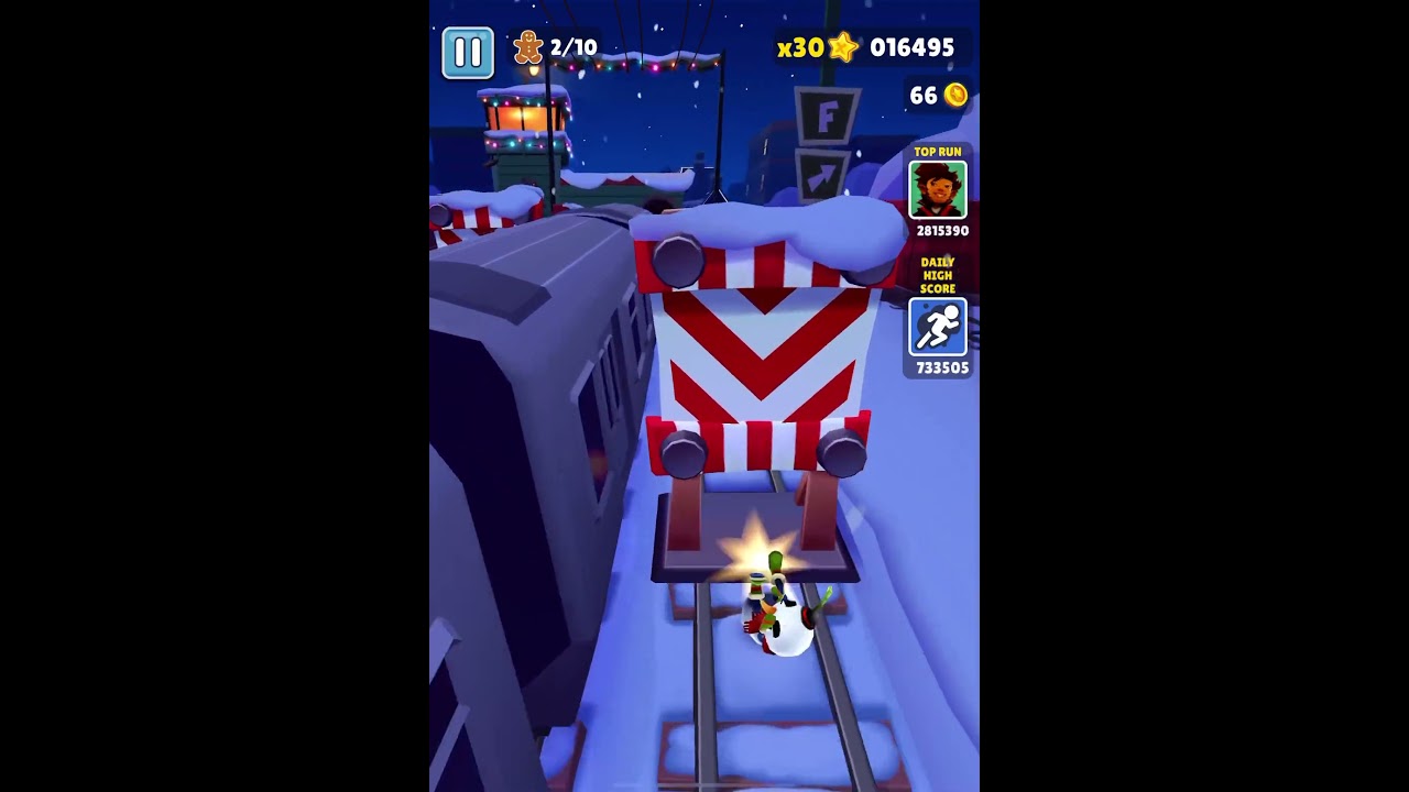 Buddy the snowman in subway surfers Christmas