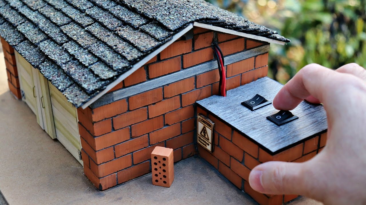 Build a Mini Garage with Mini Bricks - Bricklaying Model