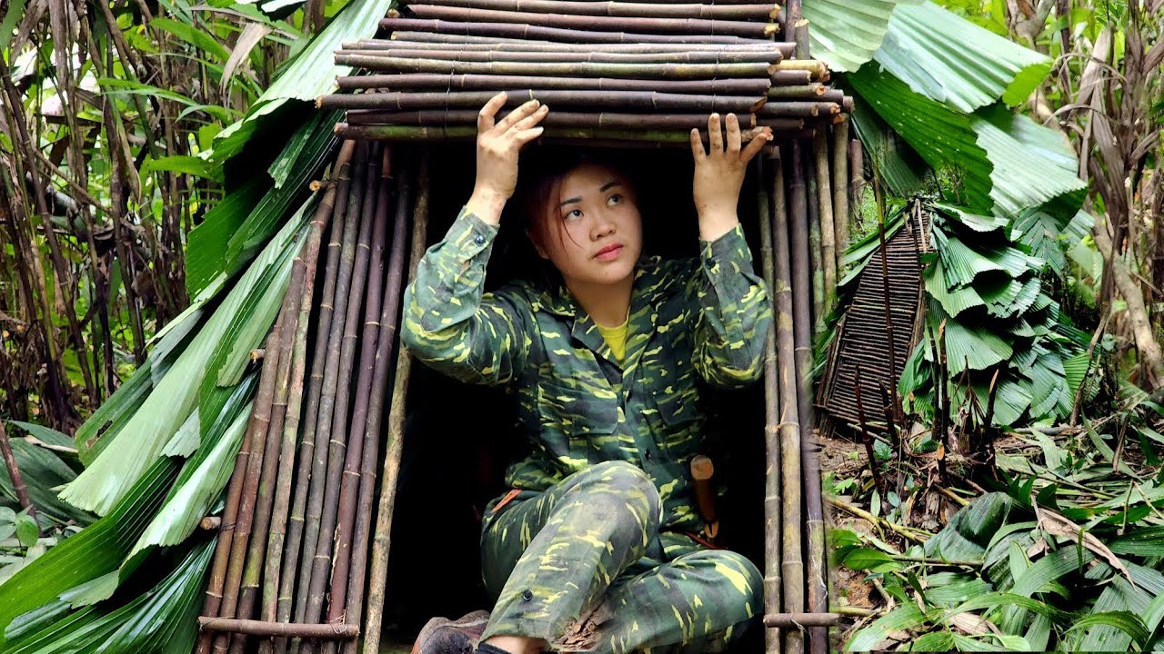 Build a shelter - Build a shelter - wild beauty/Huyen Bushcraft
