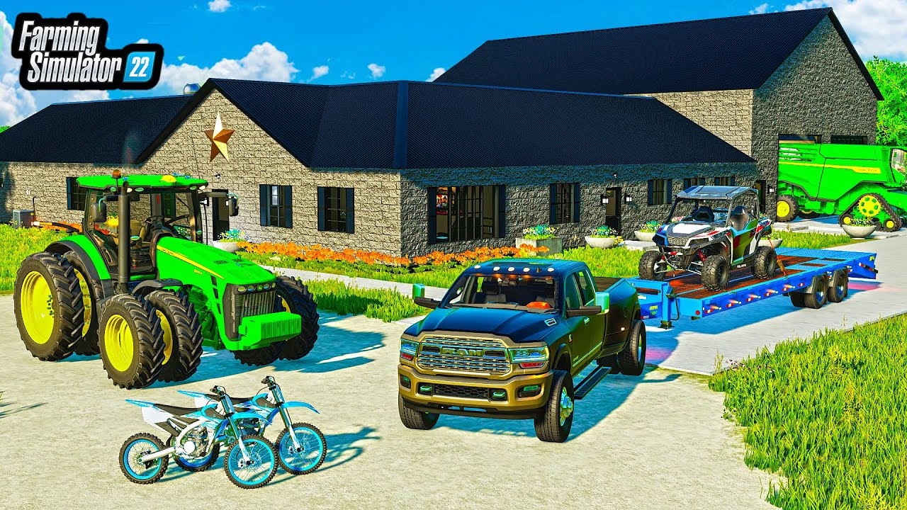 BUILDING $2,999,999 FARM MANSION! (JOHN DEERE + LIFTED TRUCK) | FS22