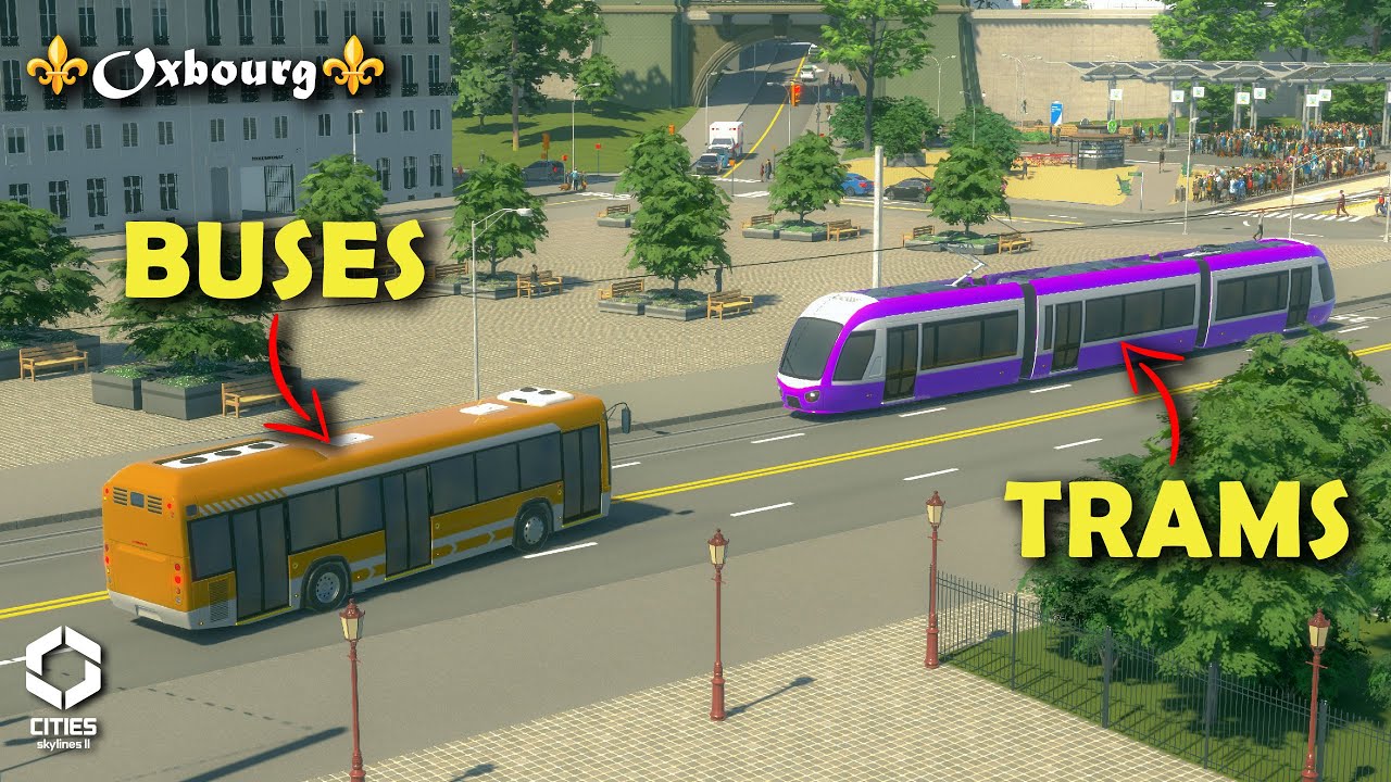 Building a Robust Transit Network to Serve Downtown | Cities Skylines 2