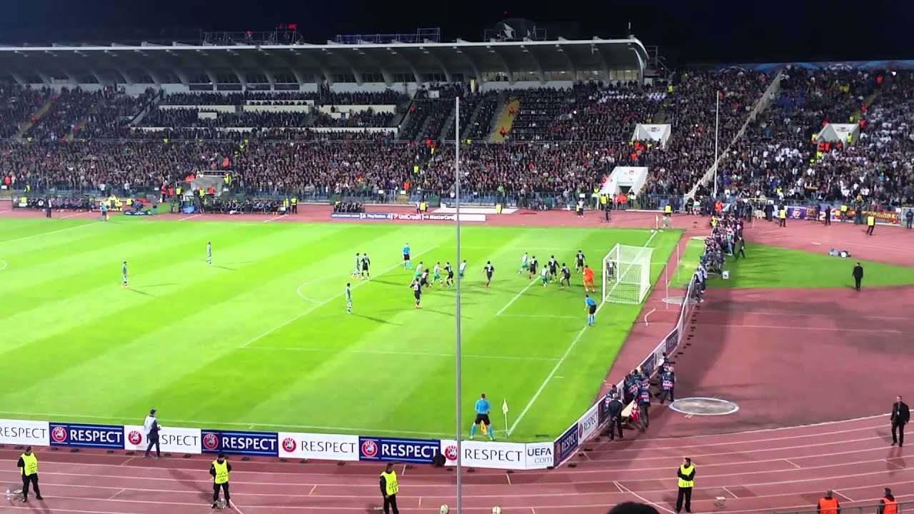 Bulgaria Ludogorets vs Real Madrid.  First goal!