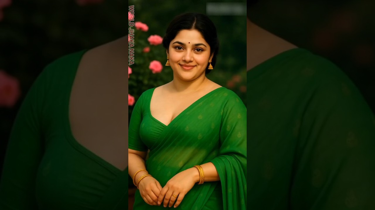 Bumbai ki Ranu/ AI Pixel/ indian Model Jhaka Naka/ Green Saree #ai #love #saree #shorts #indian