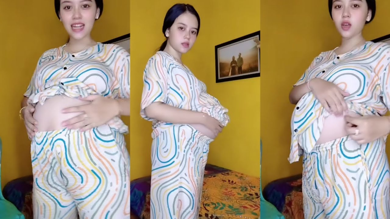 bumil 9 bulan live nungguin suaminya pulang kerja (spil perut)