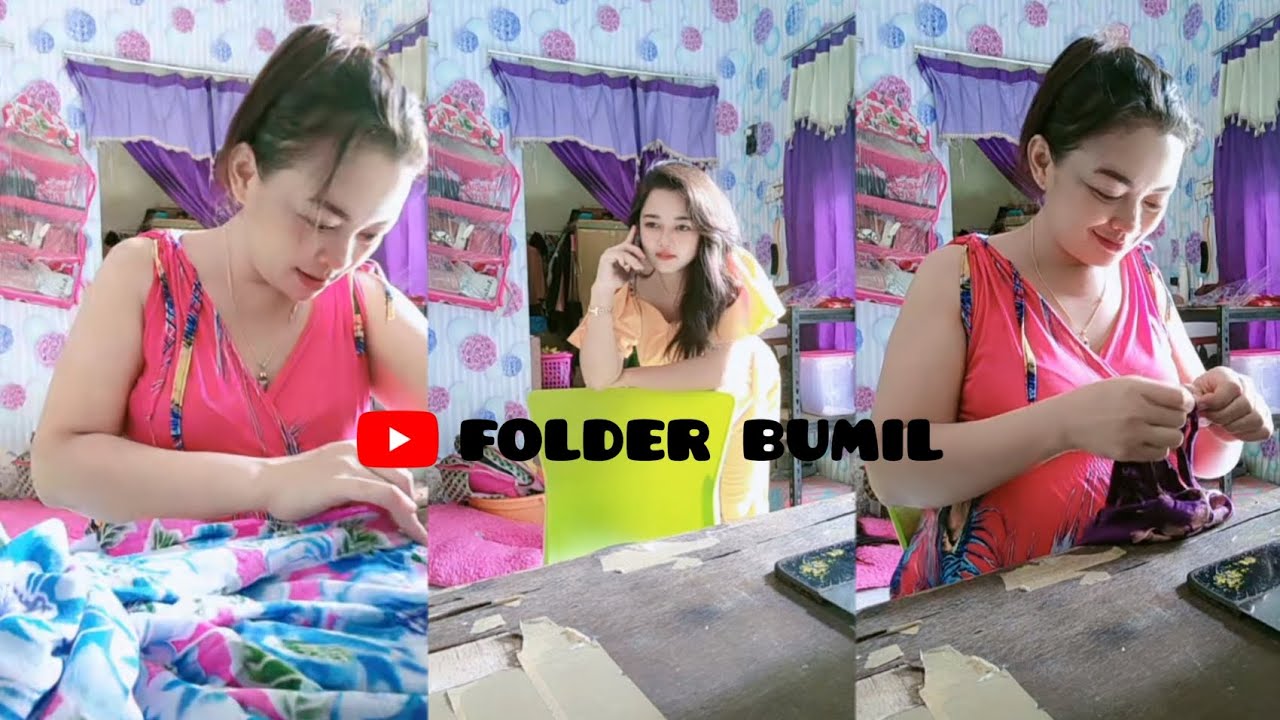 BUMIL CANTIK LIVE SAMBIL JAHIT BAJU DASTER