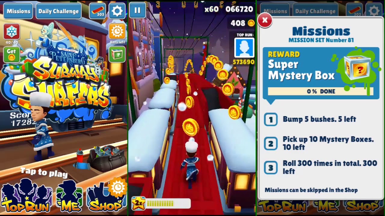 Bump 5 Bushes - Mission Set Number 81 - Subway Surfers
