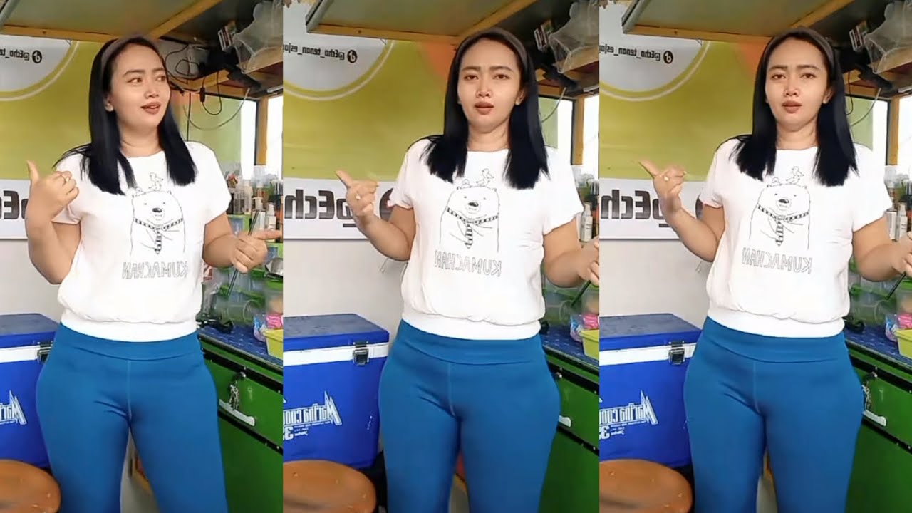 Bunda cantik jualan esteh laris manis banyak yang beli