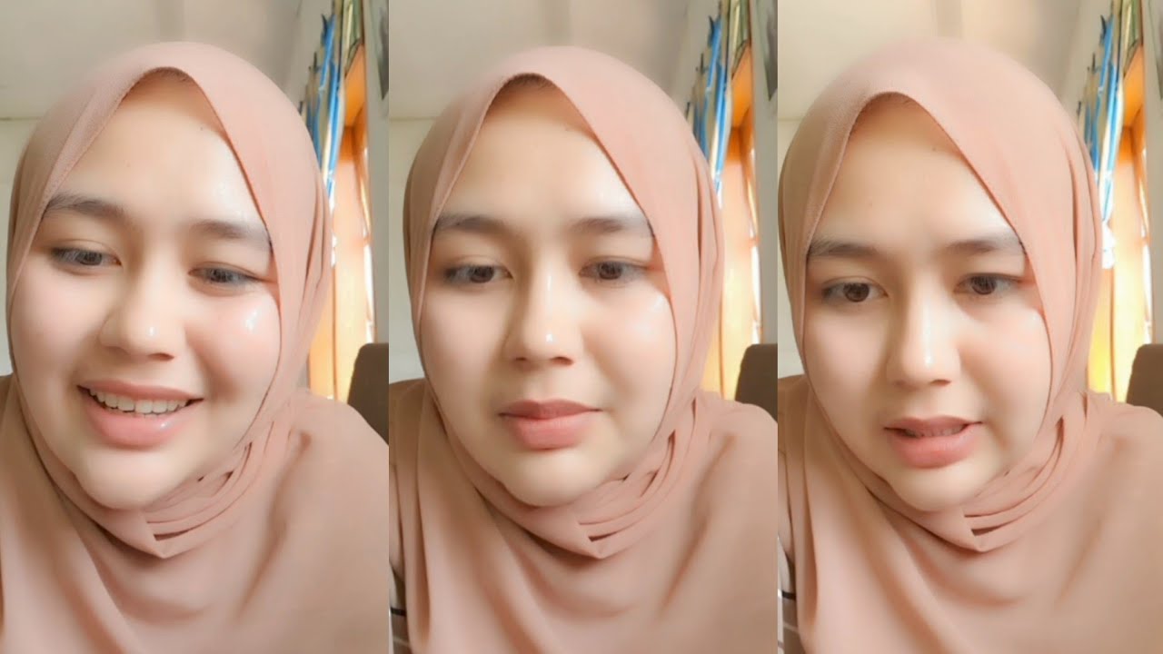 Bunda hijab cantik putih manis live enak di pandang