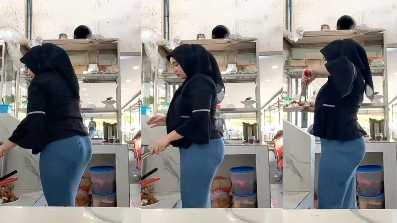 Bunda jilbab cantik kembali masak sepeti biasanya