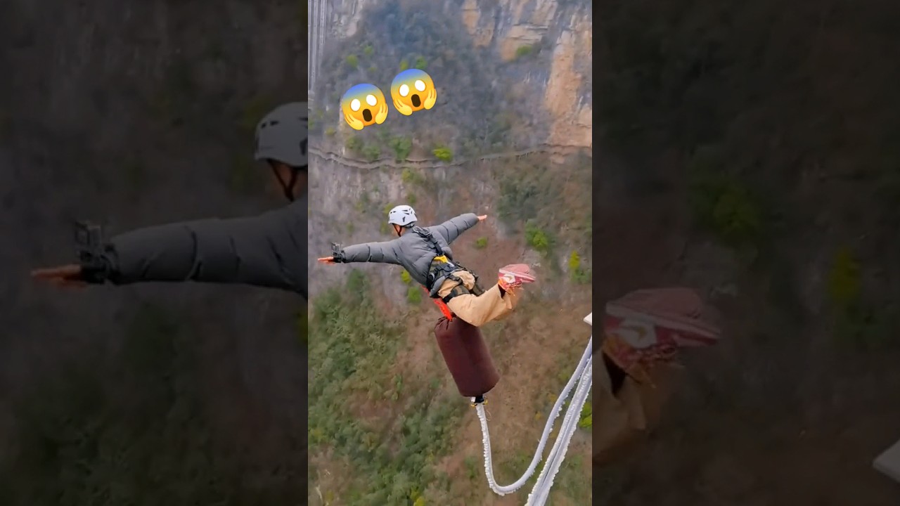 Bungee Jump Fail🦘 #Viral #Bungee #Shorts