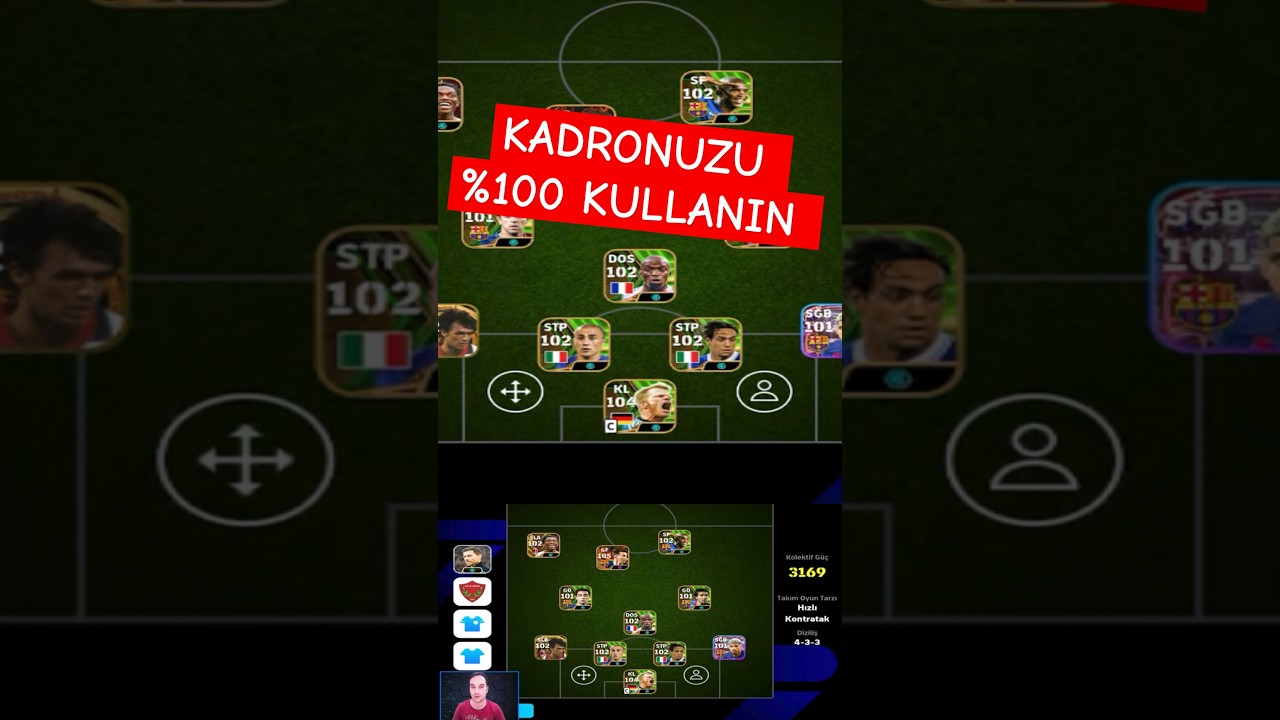 BUNU DAHA ÖNCE NEDEN YAPMAMIŞIM Kİ 😍😱 efootball kadro kurma