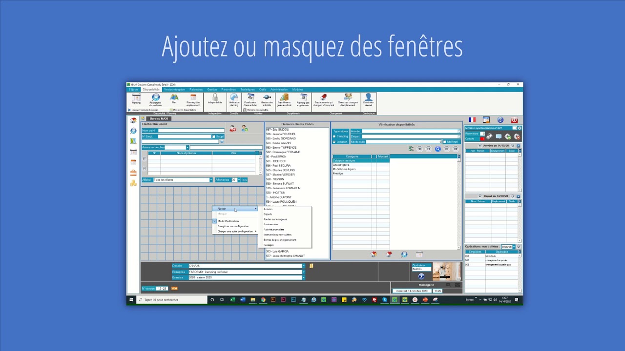 Bureau personnalisable dans Naxi-Gestion