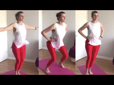 BURNING CARDIO IN RED SPANDEX LEGGINGS