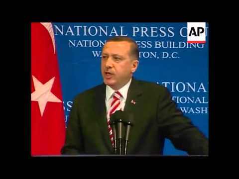 Bush meets Erdogan, comments, Kurdish protests, reax