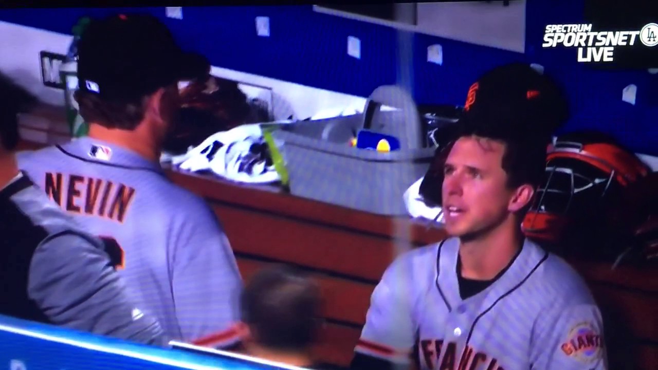 Buster Posey Chews Out Phil Nevin