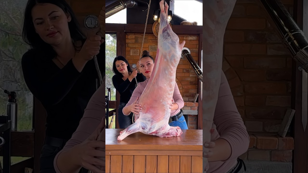 Butchering a Whole Lamb and Cooking🔥