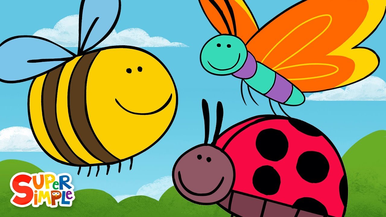Butterfly Ladybug Bumblebee | Super Simple Songs