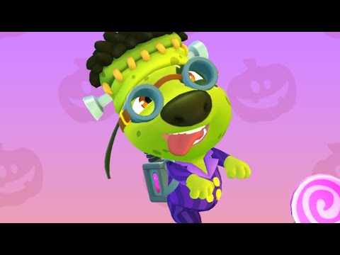 buu o halloween 🎃 chegou no my talking Hank ilhas vamos coletar doces