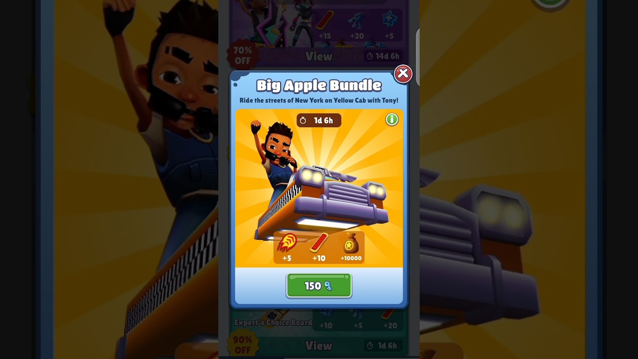 Buy Big Apple Bundle - got Tony and Yellow Cab Hoverboard #subwaysurfers #newyork #2023